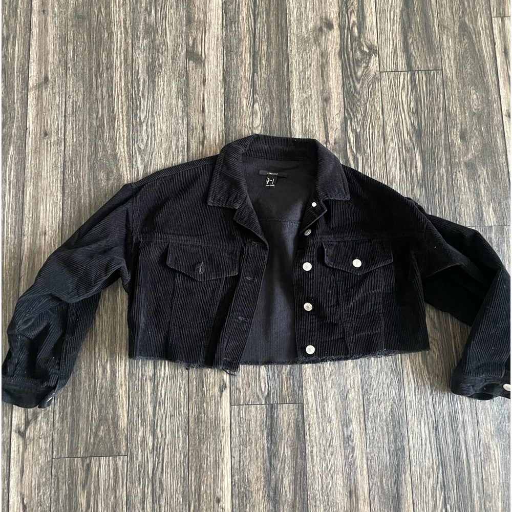 cropped black jacket